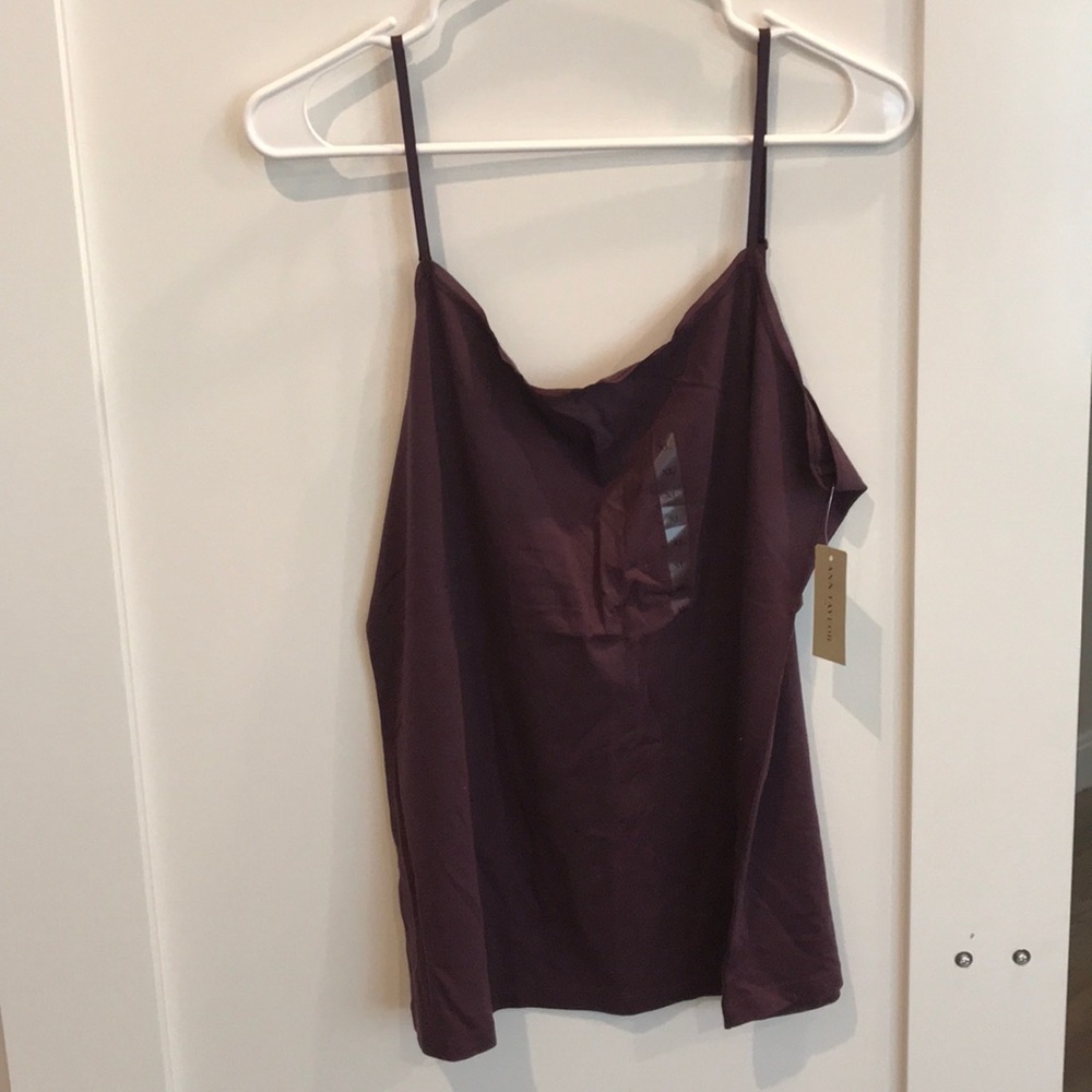 Ann Taylor maroon tank with adjustable straps